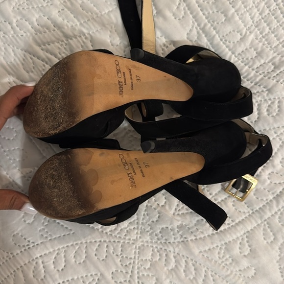 JIMMY CHOO black suede size 37 - Picture 4 of 8